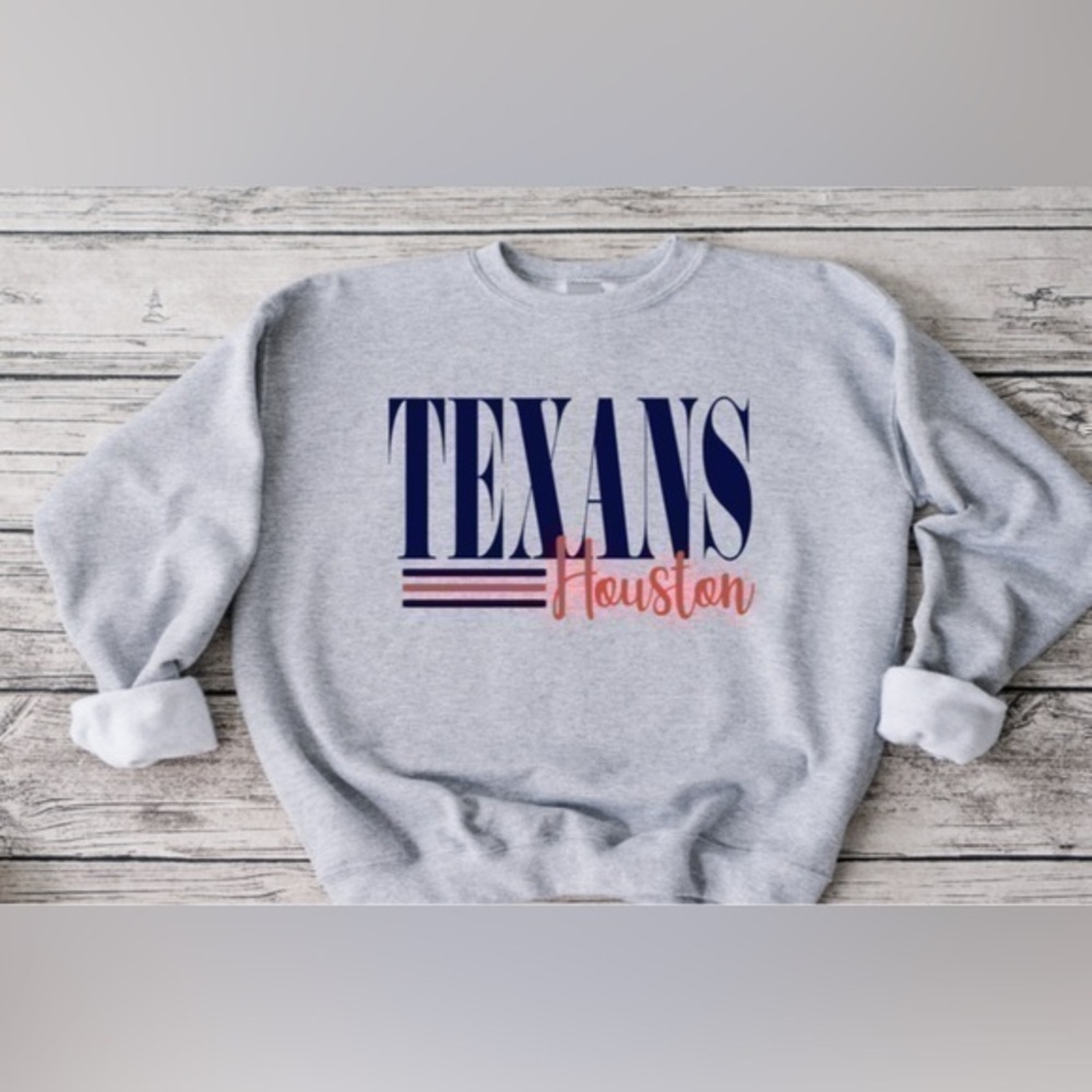 Texans striped crewneck